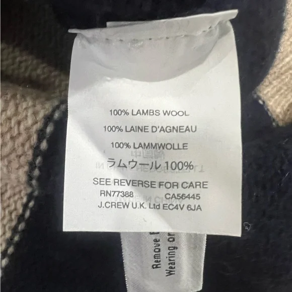 J. Crew Navy and Cream Striped Knit Sweater - Picture 3 of 4